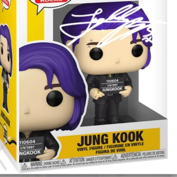 Funko Pop!Rocks-BTS J-Hope,JungKook,Suga,RM,Jimin,Jin,& V-Fiscal Autographed!!!! - Picture 3 of 11